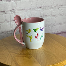 Load image into Gallery viewer, Hummingbird Mug &amp; Spoon Gift Set
