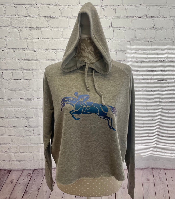 'Equine' Cross Back Cropped Hoodie