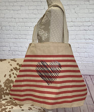 Load image into Gallery viewer, Heart Striped Jumbo Jute Bag
