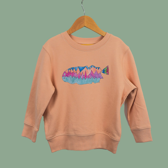 'Zig Zag Fish' Kids Sweatshirt