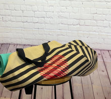 Load and play video in Gallery viewer, Heart Striped Jumbo Jute Bag
