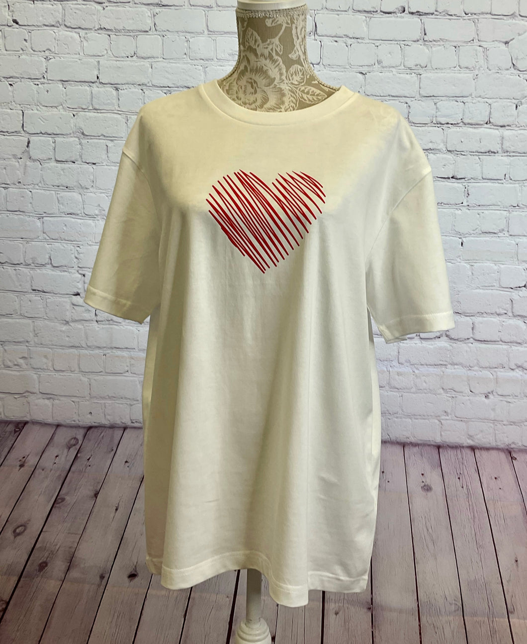 Relaxed 'Heart' Organic Cotton T-Shirt