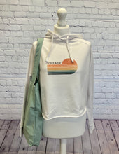 Load image into Gallery viewer, &#39;Vintage&#39; retro print cropped cross back hoodie
